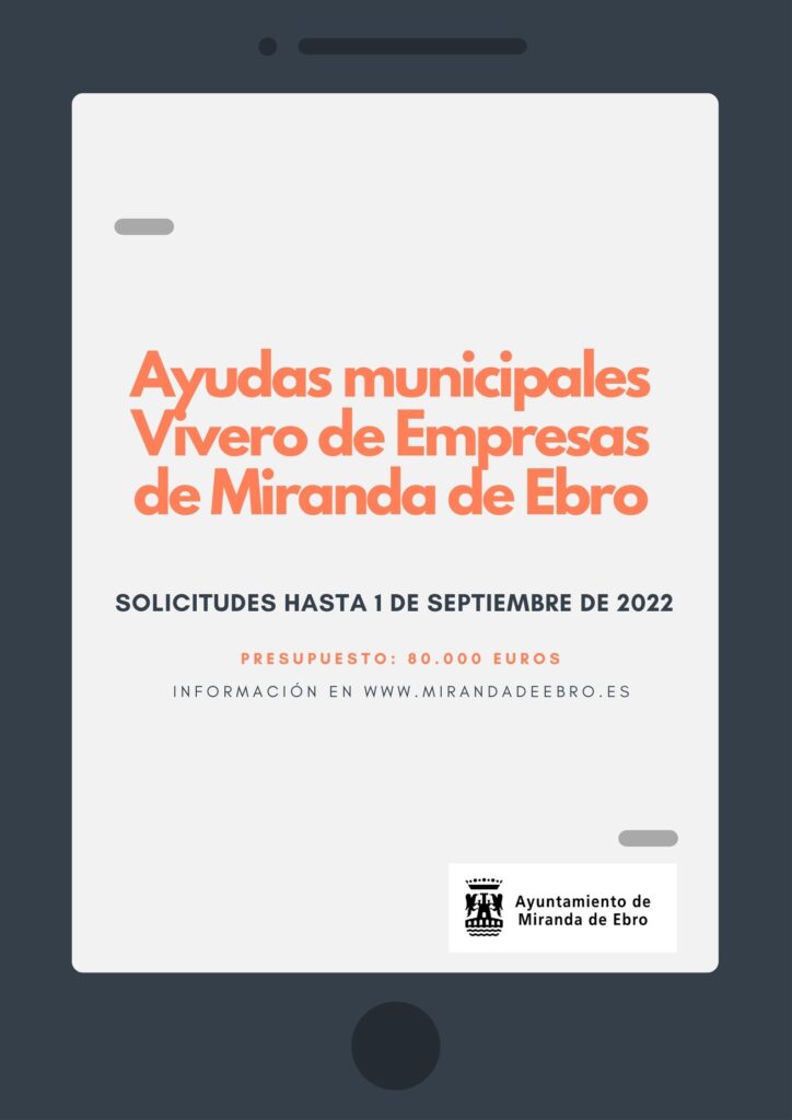 Ayudas municipales Vivero de Empresas de Miranda de Ebro